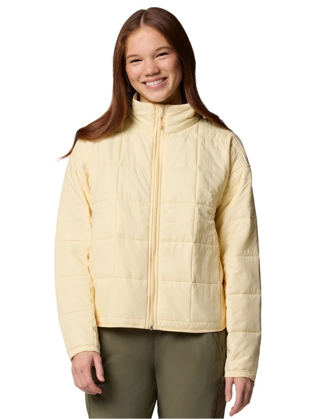 Columbia Sienna Hill Quilted Jacket Size Large Butter Yellow